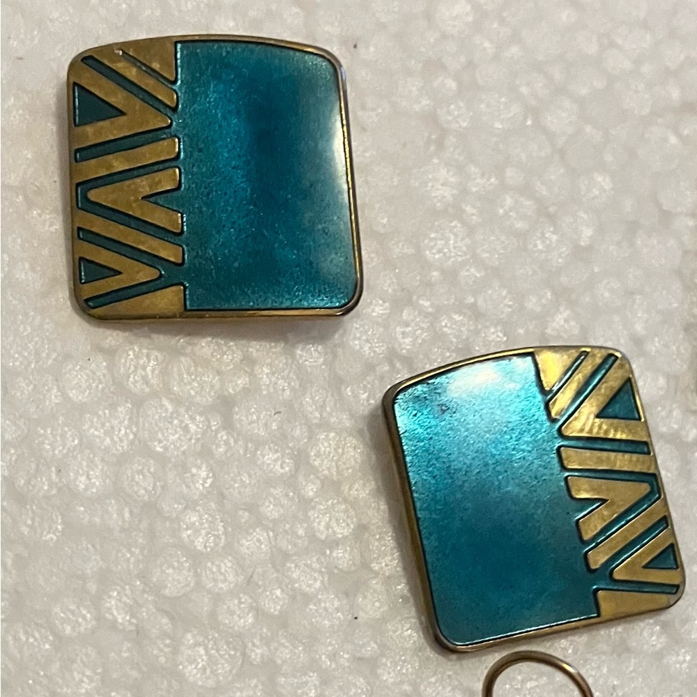 VINTAGE 90s: Laurel Burch ORIGINAL, gorgeous, unique boutique earrings